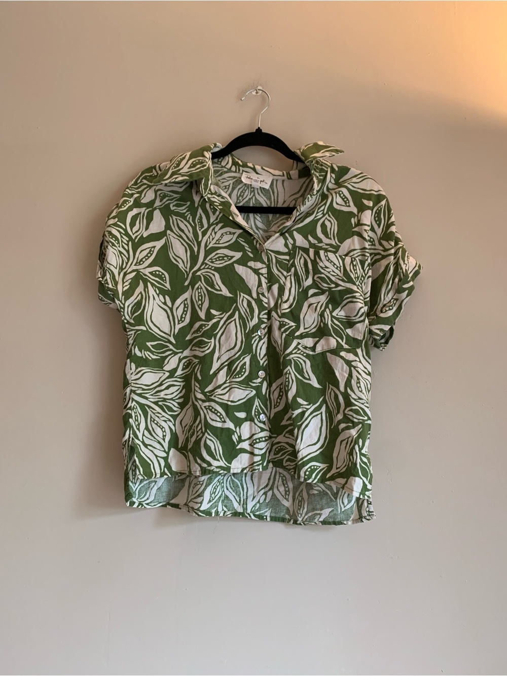 Panama Jack Women Size XS Green Bahama Blouse Shirt Short Sleeve Clothing Top